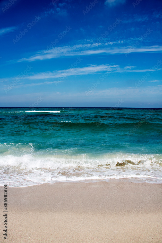 beautiful sandy beach and soft blue ocean wave
beautiful sandy beach and soft blue ocean wave