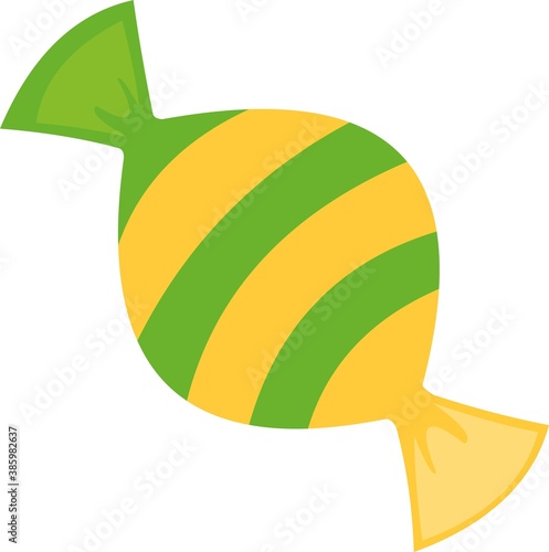 Vector emoticon illustration of a candy in its wrapper
