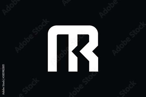 Minimal Innovative Initial MR logo and RM logo. Letter M R MR RM creative elegant Monogram. Premium Business logo icon. White color on background