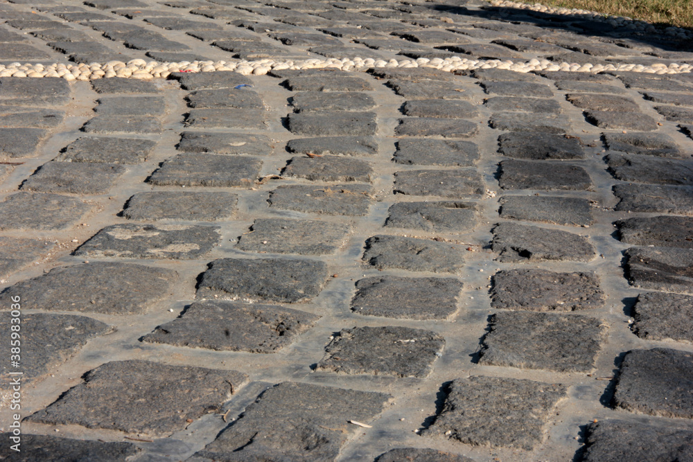 decorative stone pavement road in the park
decorative stone pavement road in the park
