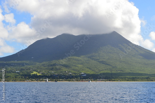 The beautiful St Kitts And Nevis paradise islands in the Caribbean Ocean