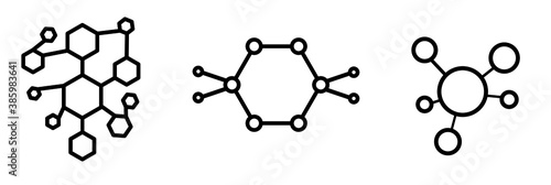 Illustration of chemical equations. An icon of some chemical.