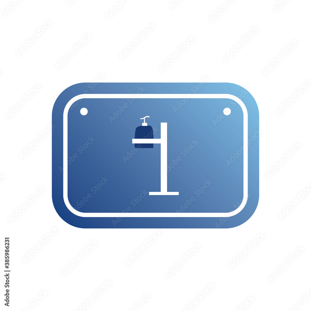 Hands sanitizer bottle gradient style icon vector design Hands sanitizer bottle gradient style icon vector design