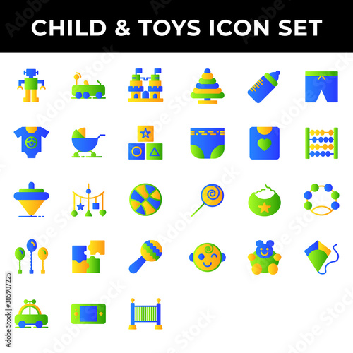 child and toys icon set include robot,car,castle,clothes,carriage,kids,spinning,hanging toy,balloon,puzzle,rattle,game boy,baby,feeding,diapers,shirt,saliva,children
