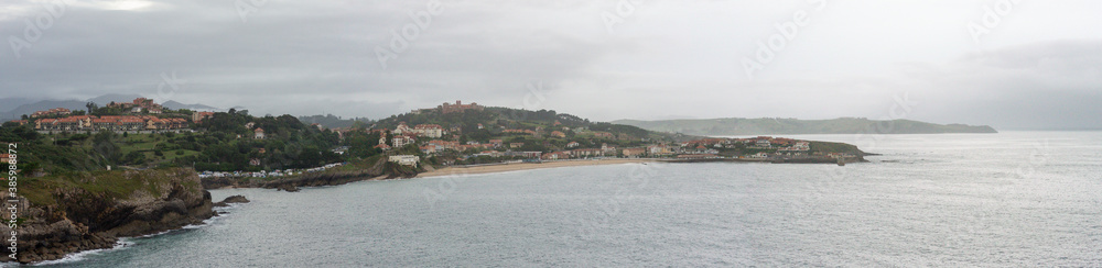 Panorama of Comillas. North coast of Spain 