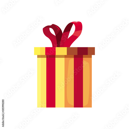 Gift with bowtie vector design