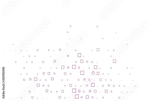 Light Pink, Blue vector layout with circle spots, cubes.