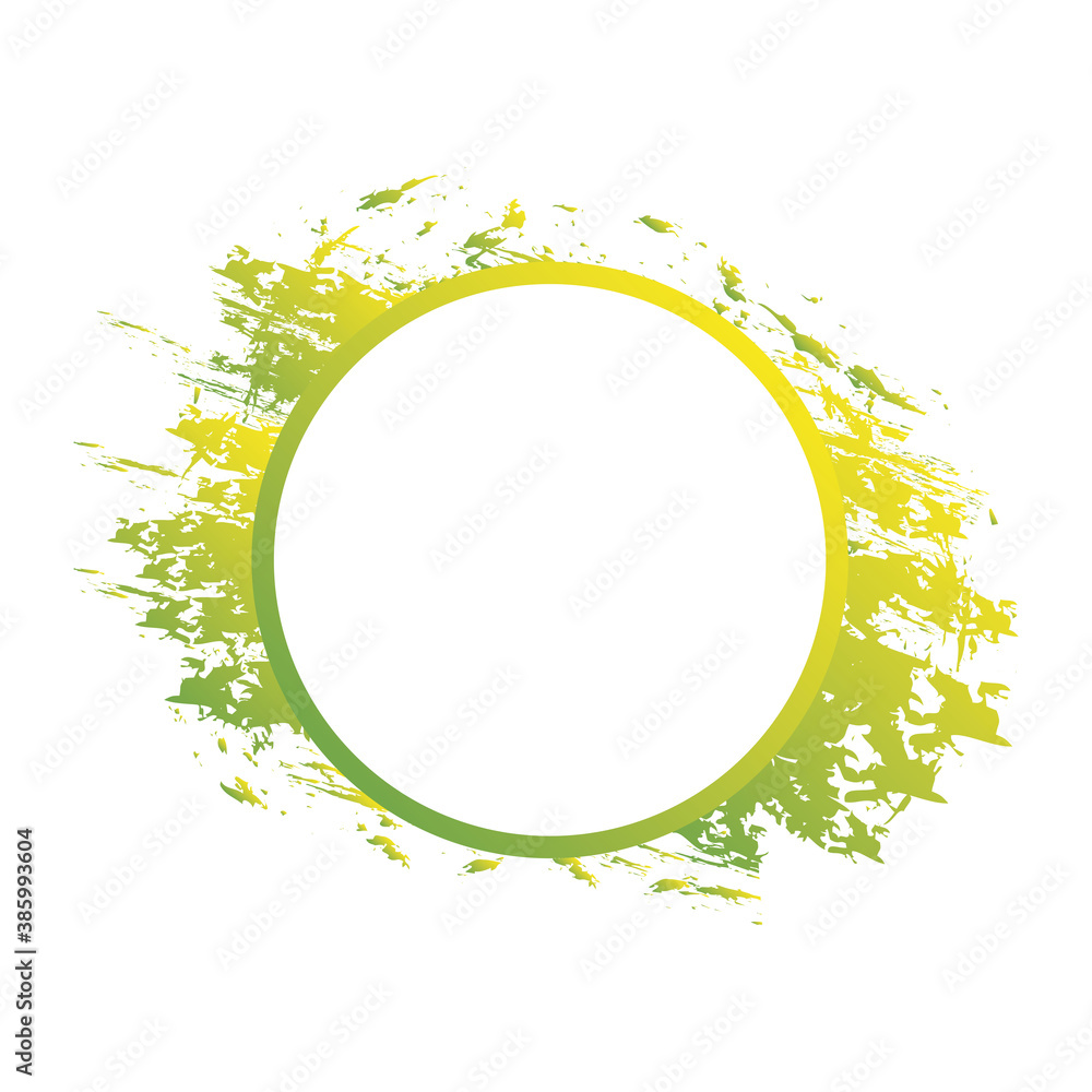 modern circle frame green and splash vector design modern circle frame green and splash vector design