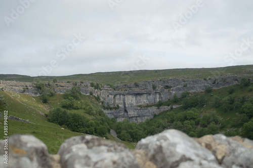 A landscape shot at Malham Cove in the Yorkshire Dales.