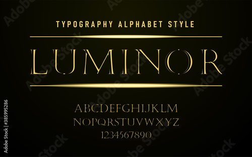 elegant royal Alphabet luminor luxury font
