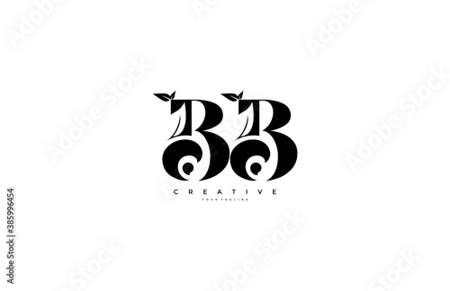 Vector Letter BB Monogram Leaf Logo