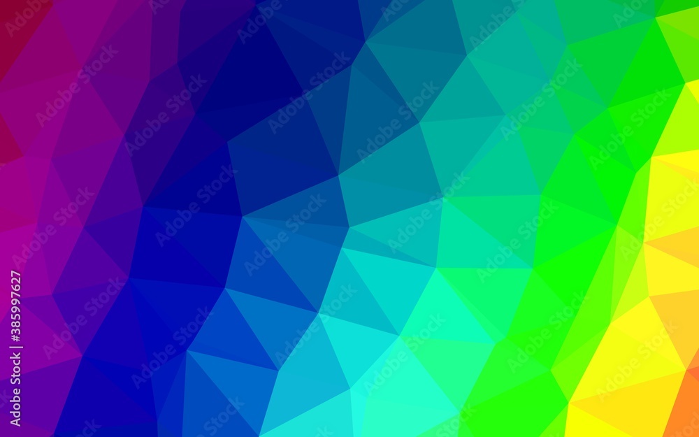Fototapeta premium Light Multicolor, Rainbow vector triangle mosaic template.