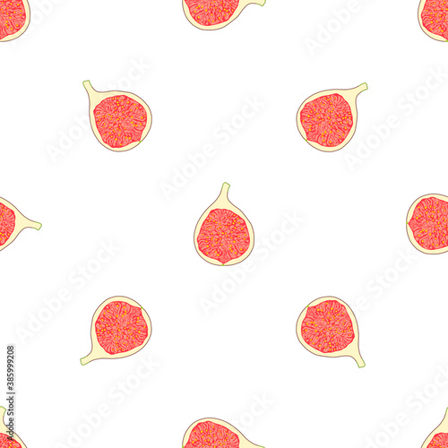 Illustration on theme big colored seamless purple fig