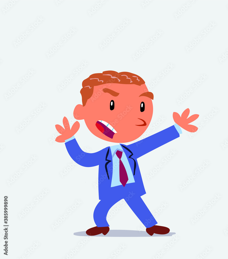cartoon character of businessman arguing angry cartoon character of businessman arguing angry
