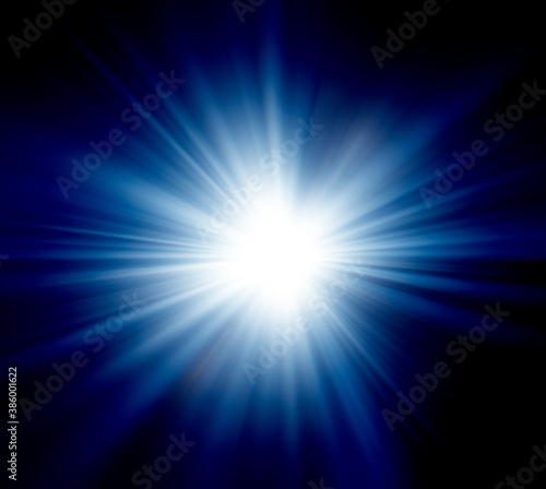 Abstract burst background, shining exploding star