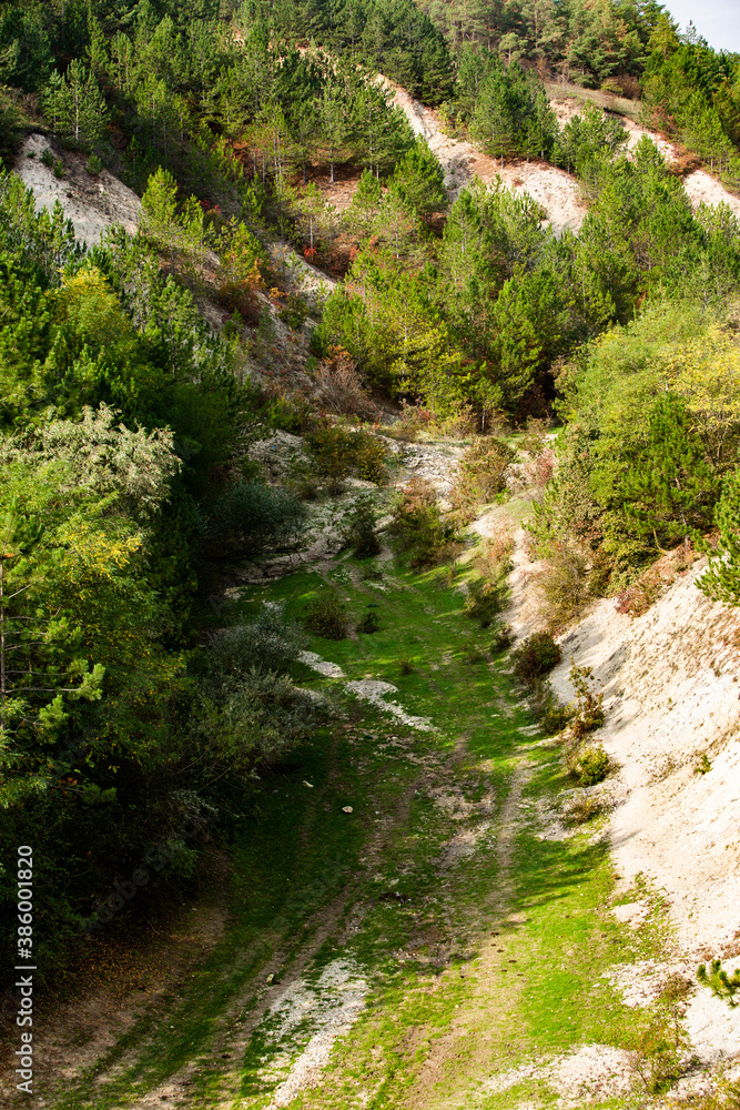 Beautiful and wild nature in Europe.  Colored and amazing landscape in Moldova.