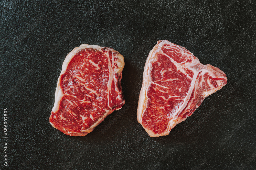 Two beef steaks