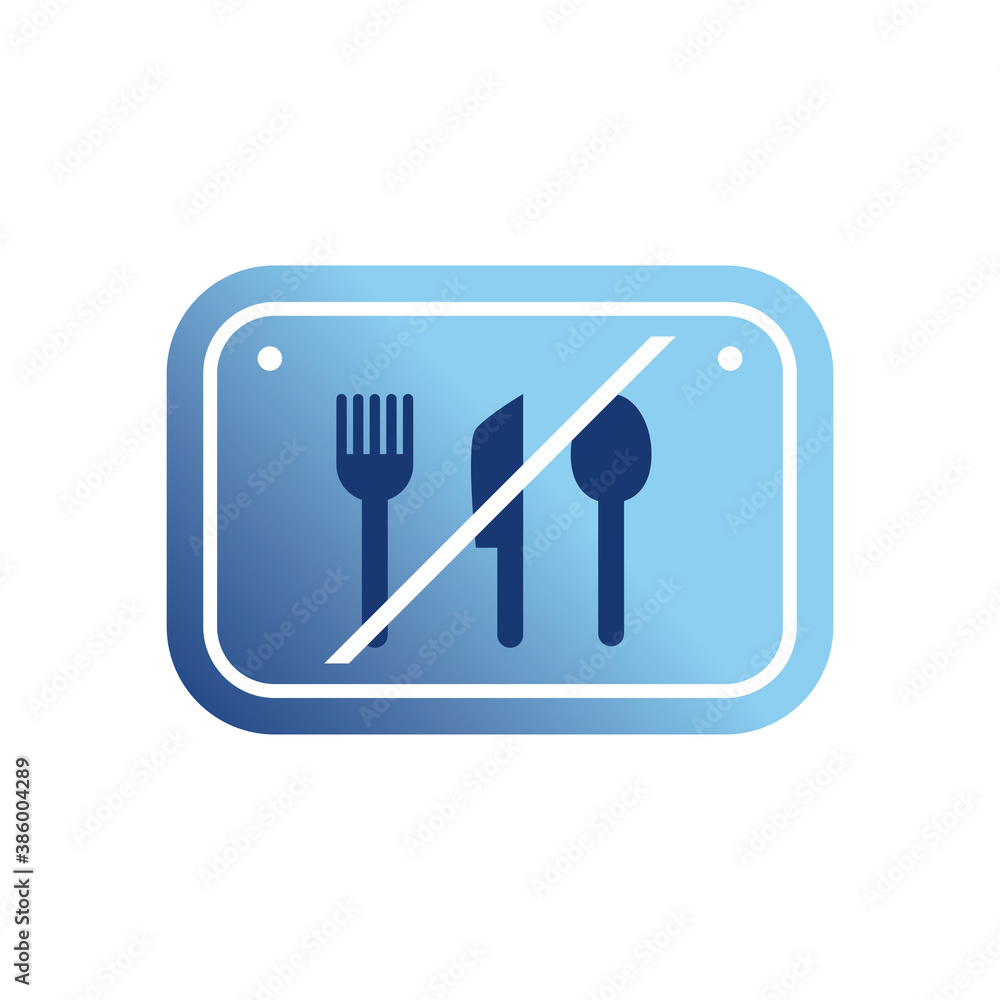 no restaurant in road sign gradient style icon vector design no restaurant in road sign gradient style icon vector design