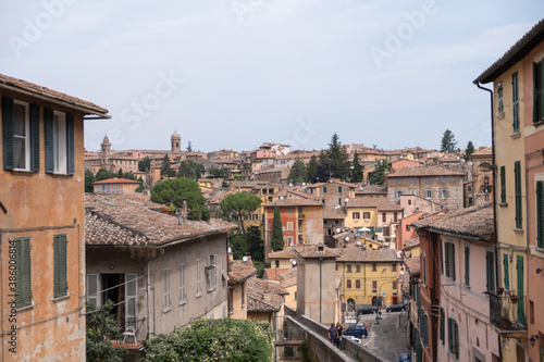 Perugia - August 2019  Acqueduct of Perugia with view of city center