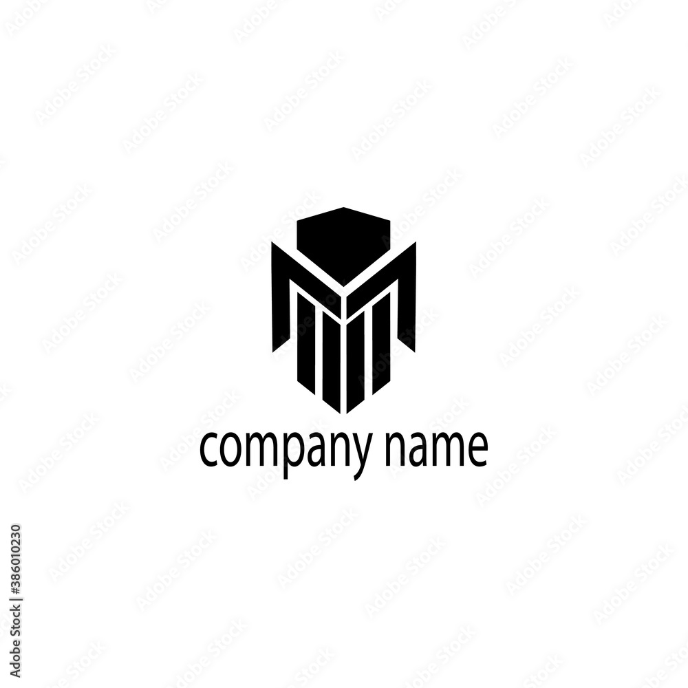Letter M logo graphic design vector illustration template