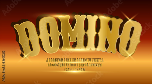 luxury royal alphabet domino playing font