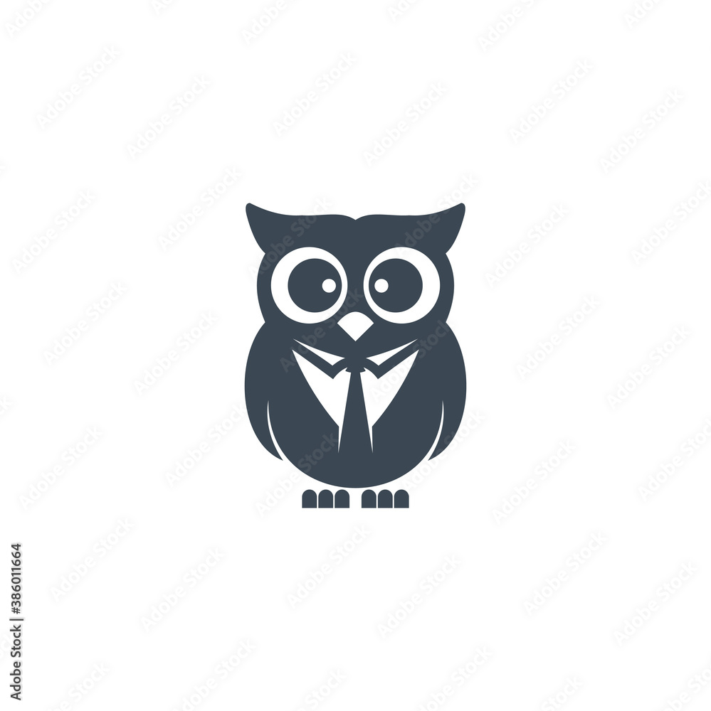 logo design owl business icon vector