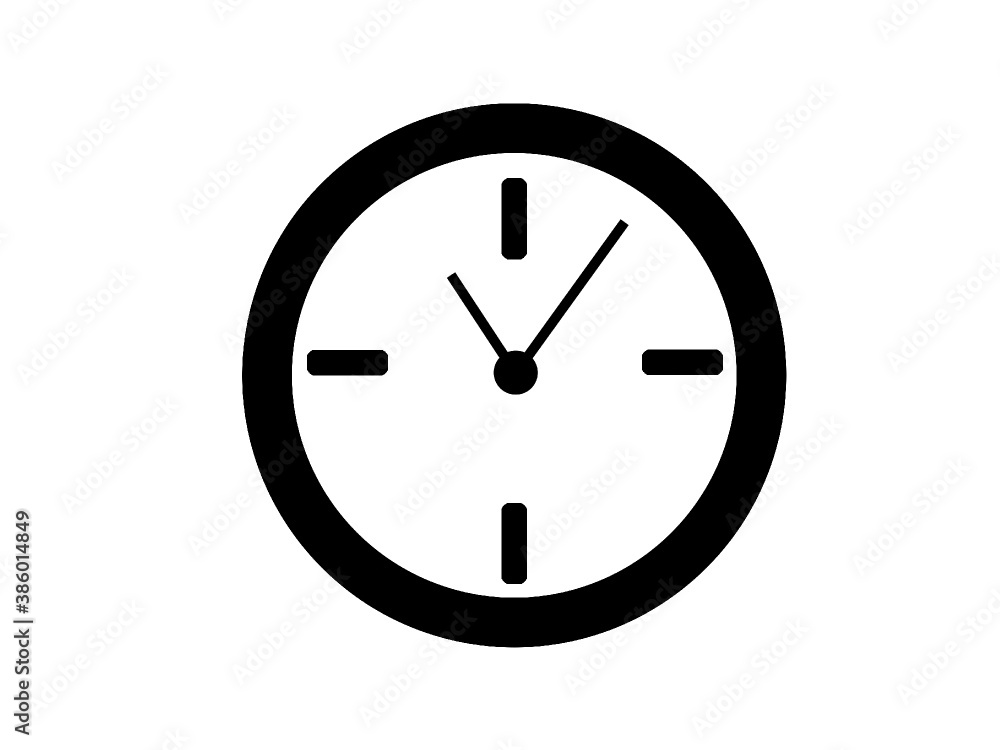 Uhr Vektor Icon isoliert auf weißen Hintergrund Uhr Vektor Icon isoliert auf weißen Hintergrund
