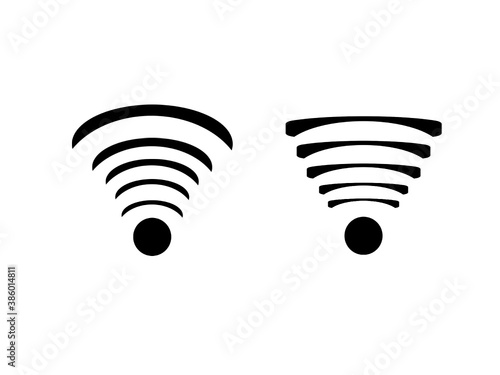 Wlan Symbol Vektor Icon auf weißen Hintergrund	
