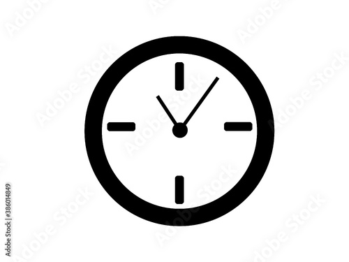 Uhr Vektor Icon isoliert auf weißen Hintergrund