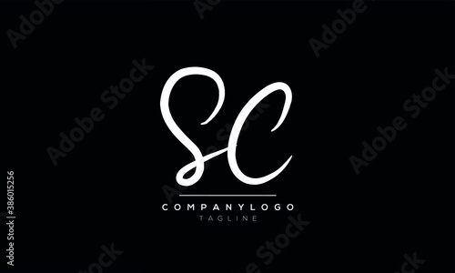 Alphabet letters Initials Monogram logo SC or CS