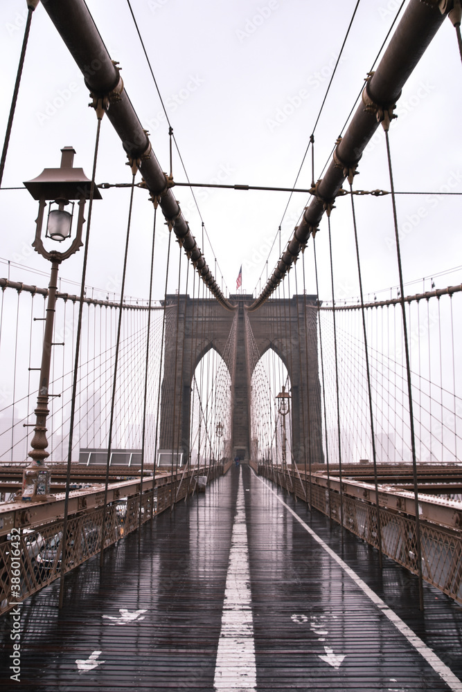 Fototapeta premium Foto del Brooklyn Bridge, New York