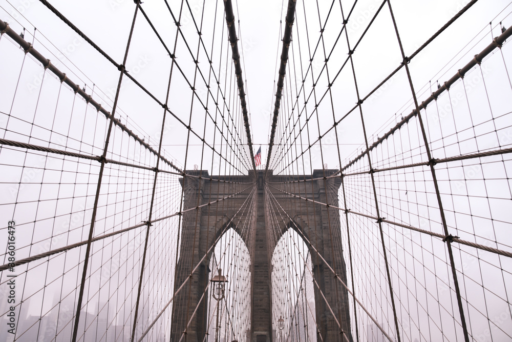 Fototapeta premium Foto del Brooklyn Bridge, New York