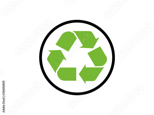 Recycling Vektor Icon isoliert auf weißen Hintergrund	