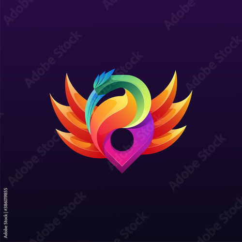 colorful swan logo
