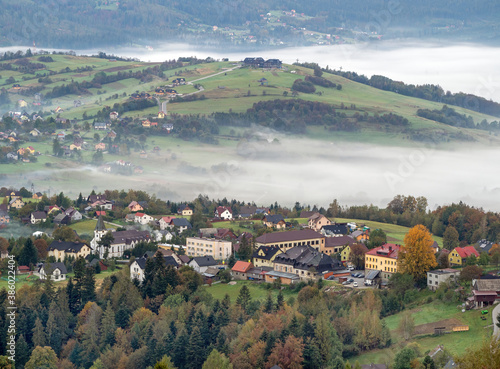 Fototapeta Naklejka Na Ścianę i Meble -  Koniakow, village in the Beskidy Mountains, commune of Istebna, Poland