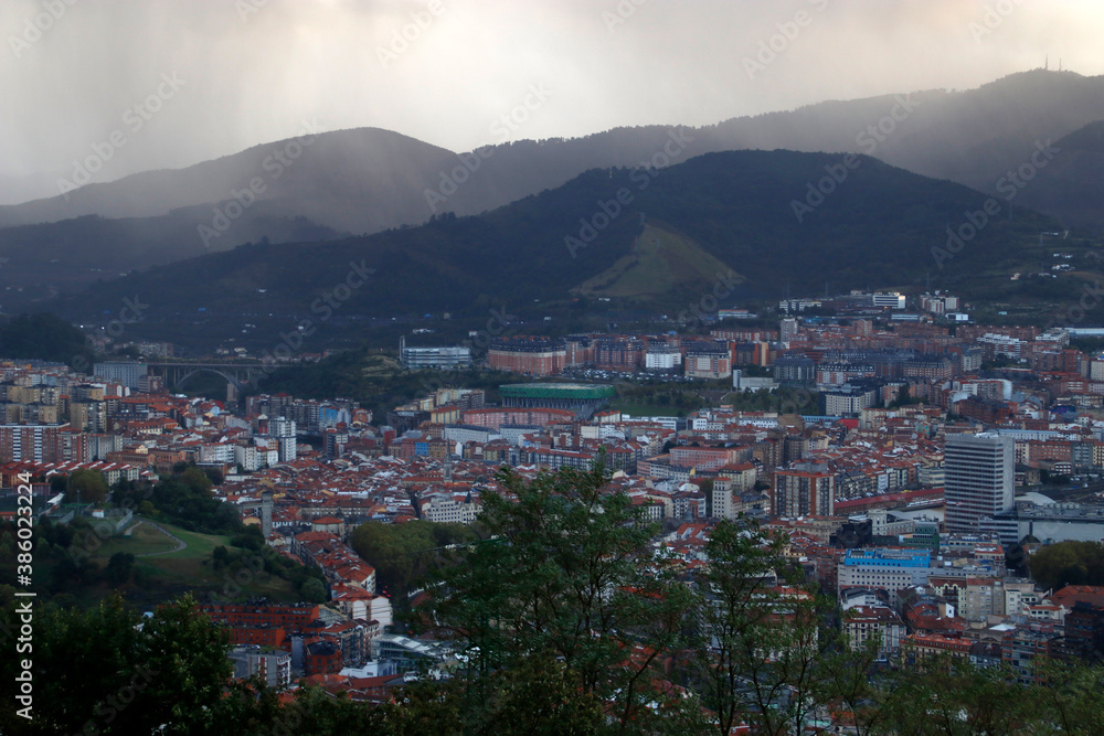 View of Bilbao from a hill