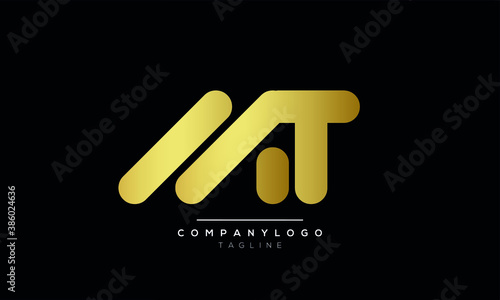 Alphabet letters Initials Monogram logo MT photo