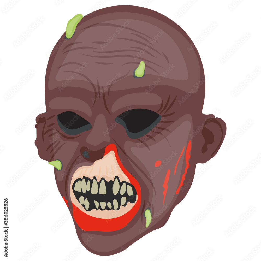 Fototapeta premium Long teeths with blood is dracula icon 