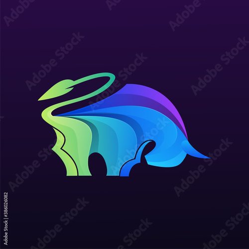 bull colorful logo