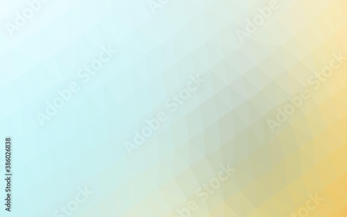 Light Blue, Yellow vector abstract mosaic background.