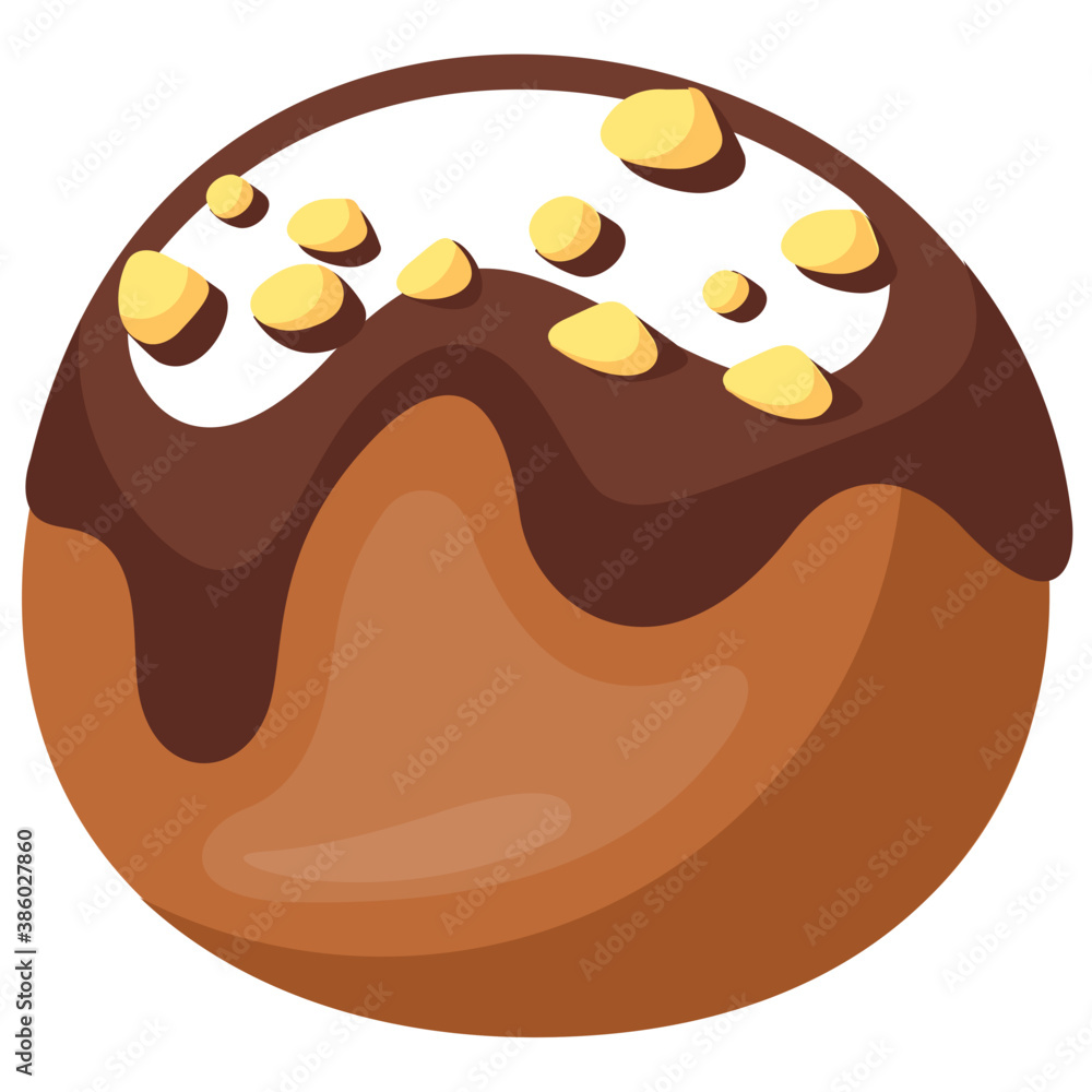 Delicious dark praline chocolate candy flat icon image
Delicious dark praline chocolate candy flat icon image