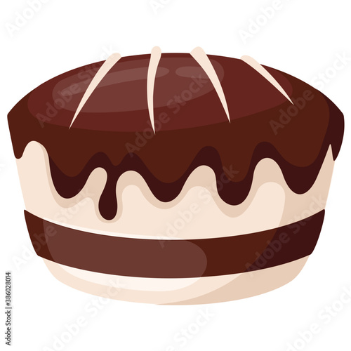 
An assorted chocolate truffle candy flat icon vector 
