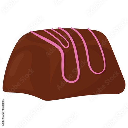 
An assorted chocolate truffle candy flat icon vector 
