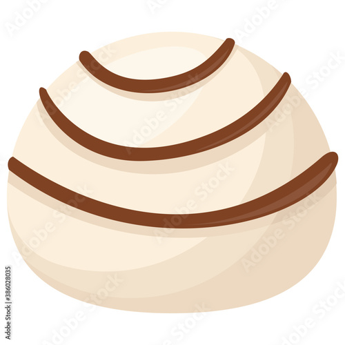 
An assorted chocolate truffle candy flat icon vector 
