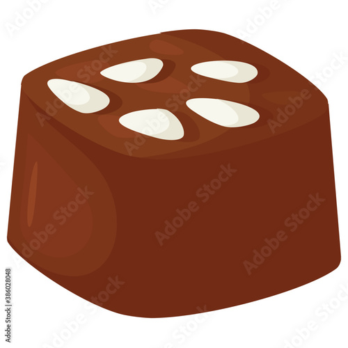 
An assorted chocolate truffle candy flat icon vector 
