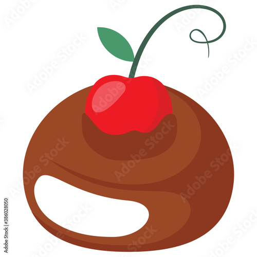 
An assorted chocolate truffle candy flat icon vector 
