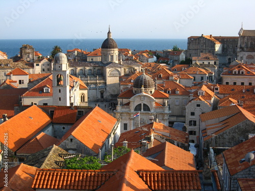 panorama of the old town of Dubrovnik 
