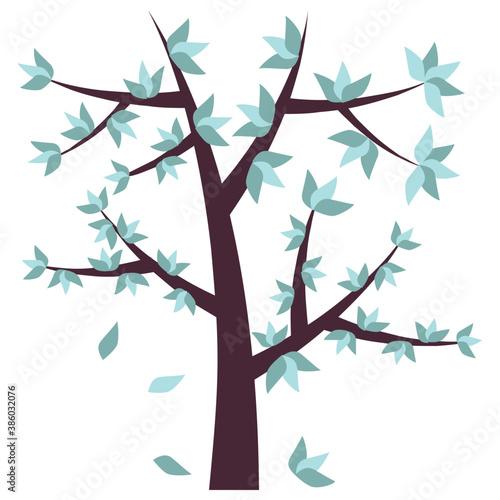 
Beautiful winter tree having frosty branches in winter season
