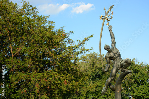 New York, NY, USA - June 25, 2019: Flushing Meadows Corona Park located in the northern part of Queens