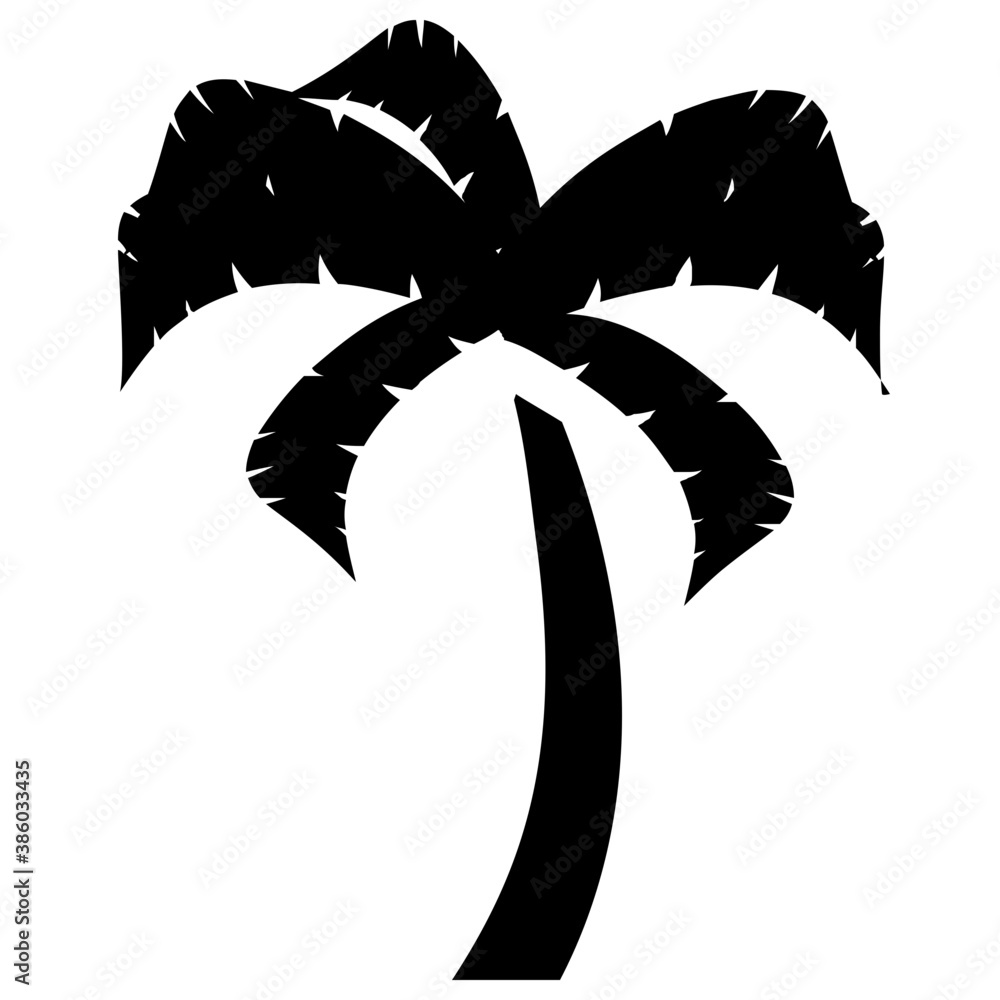 Tropical tree with leaves shaped like a hand showing palm tree
Tropical tree with leaves shaped like a hand showing palm tree